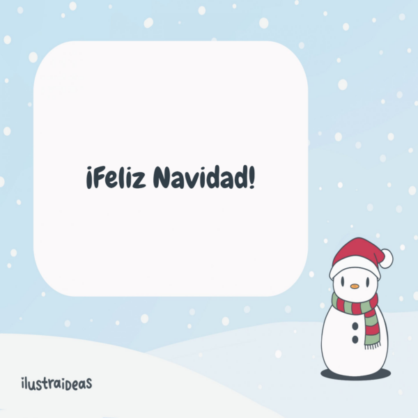 Crea tu tarjeta de navidad con un lindo muñeco de nieve