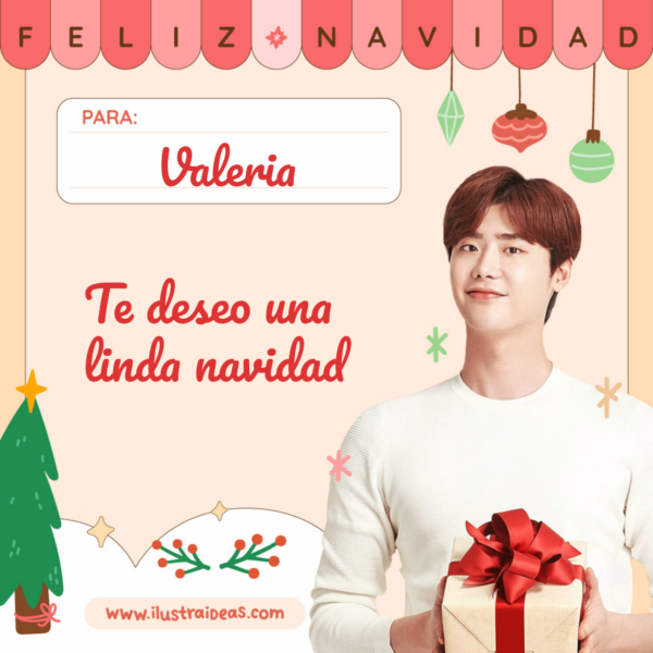 Crea tu tarjeta de navidad junto a Lee Jong-suk